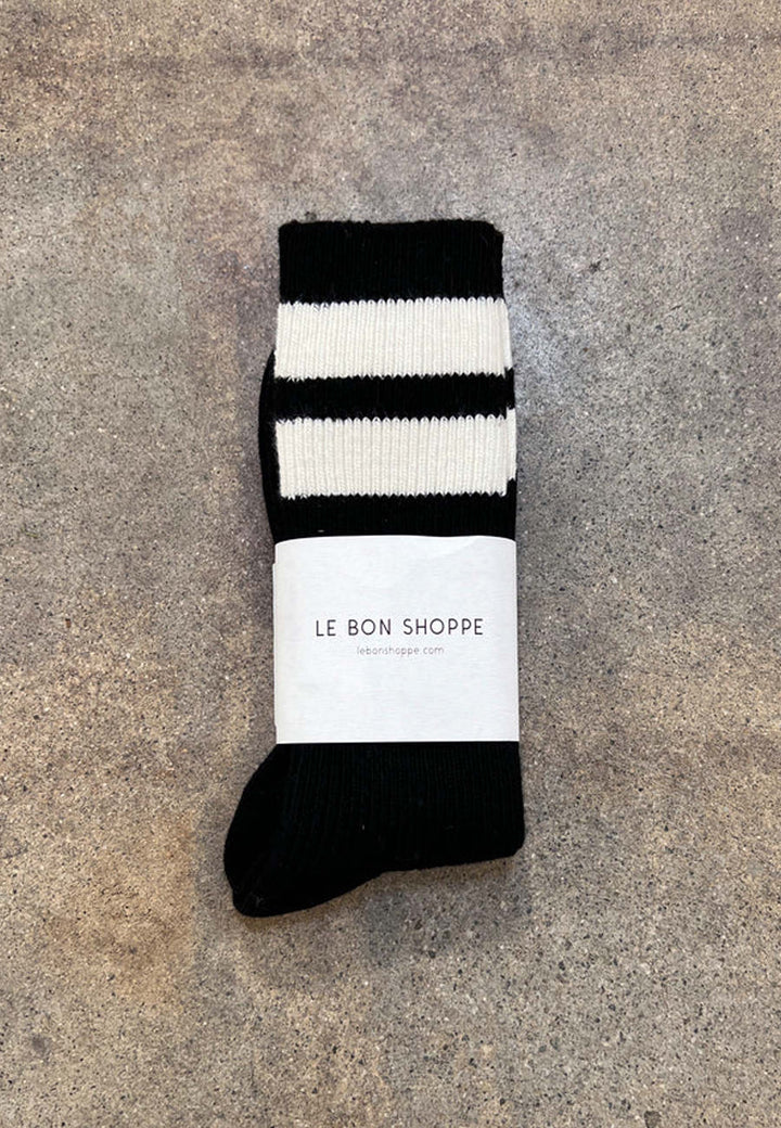 Grandpa Varsity Socks - Black Sugar Stripe