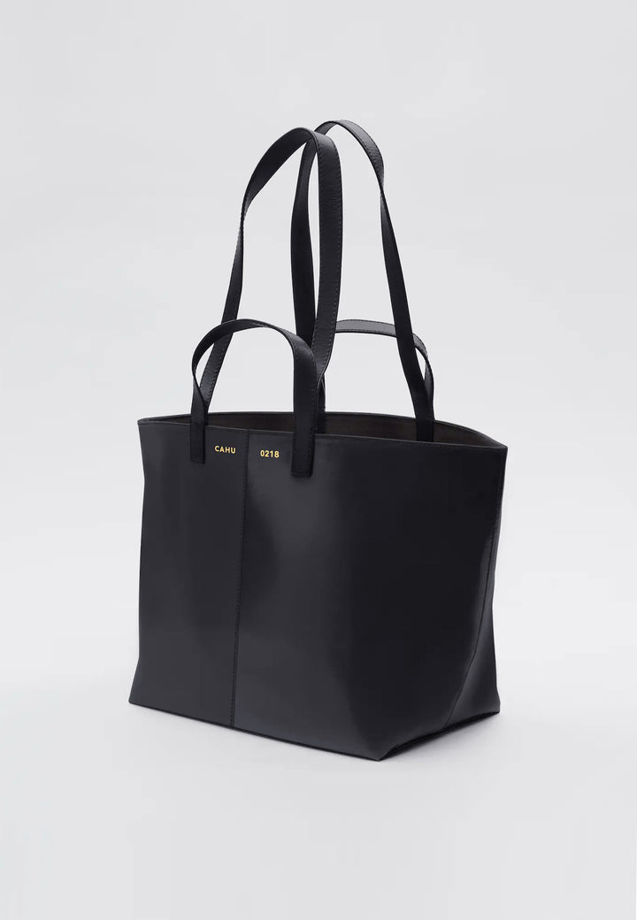 Le Pratique Medium Bigout Zip PVC/Leather Bag - Black/Black