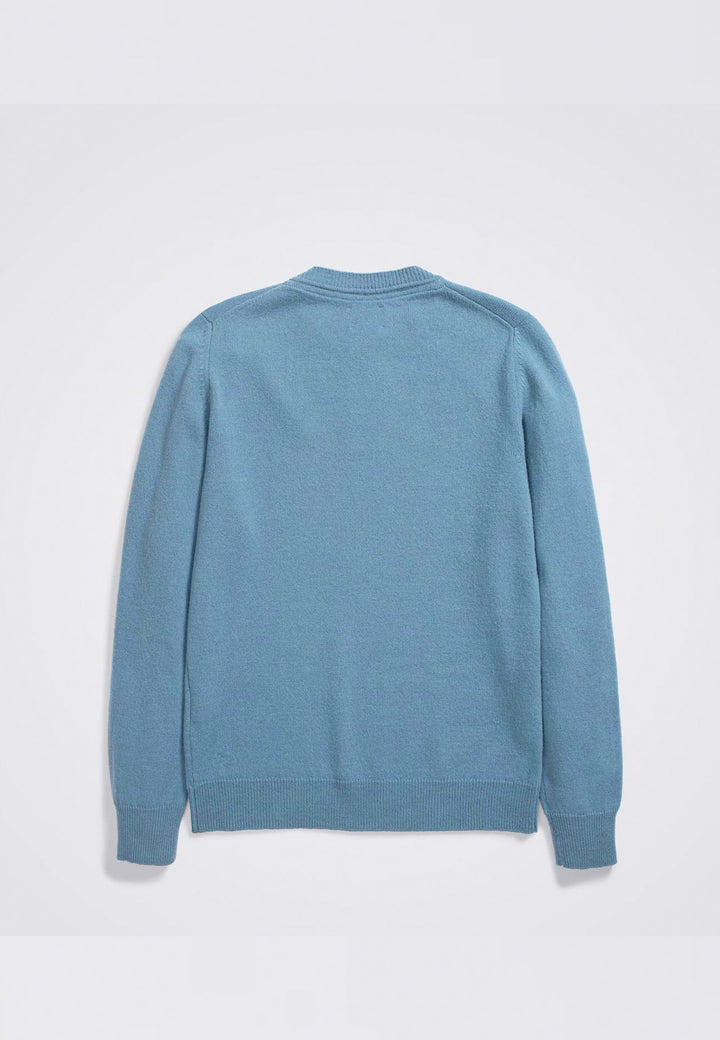 Sigfred Lambswool Sweater - Light Stone Blue