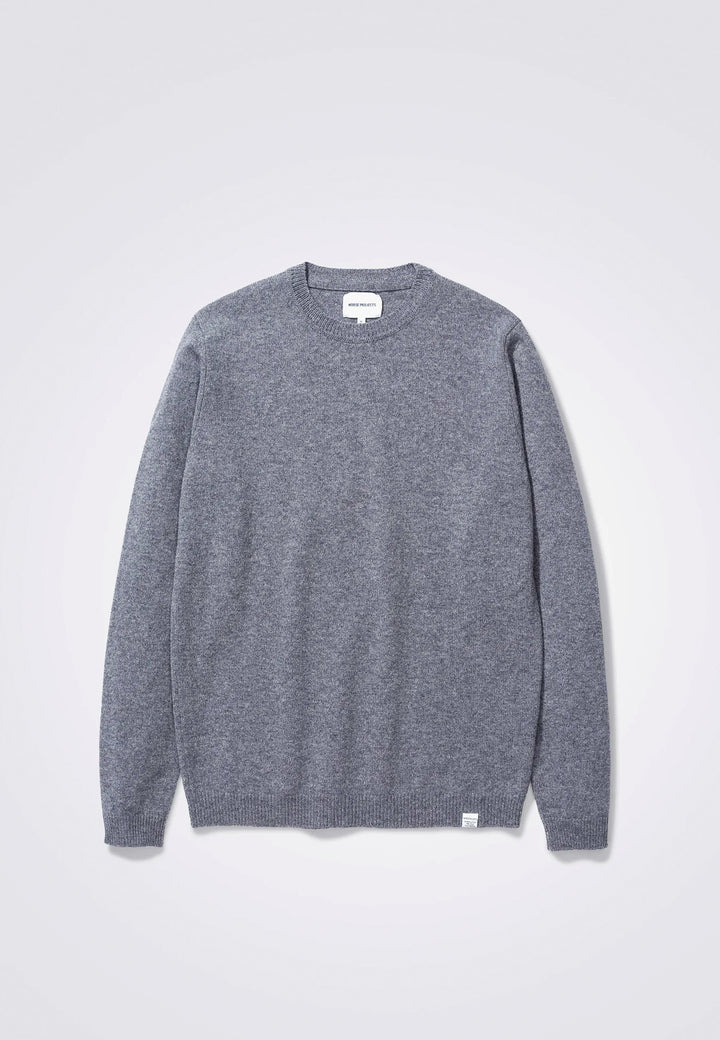 Sigfred Lambswool Sweater - Grey Melange