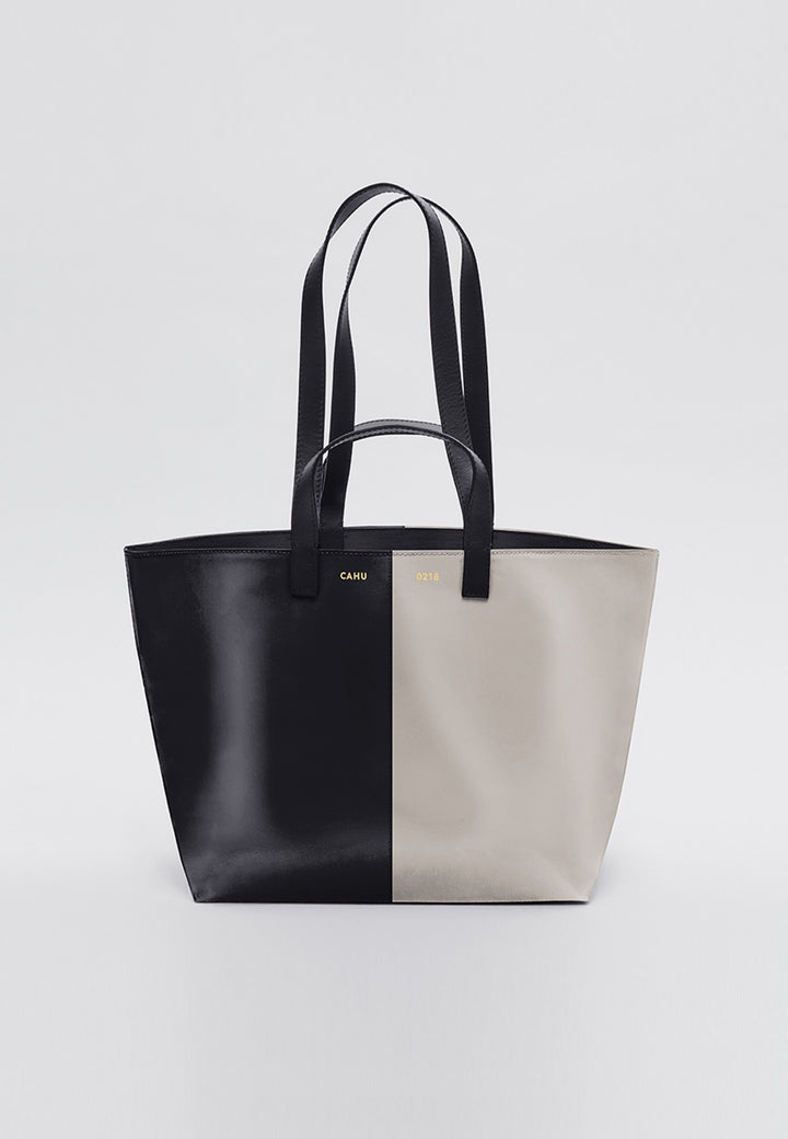 Le Pratique Bigout Small Zip Bag  - Light Grey/Black