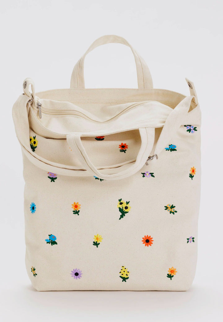 Zip Duck Bag - Embroidered Ditsy Floral