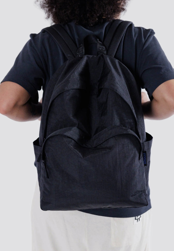 Large Nylon Backpack - Black