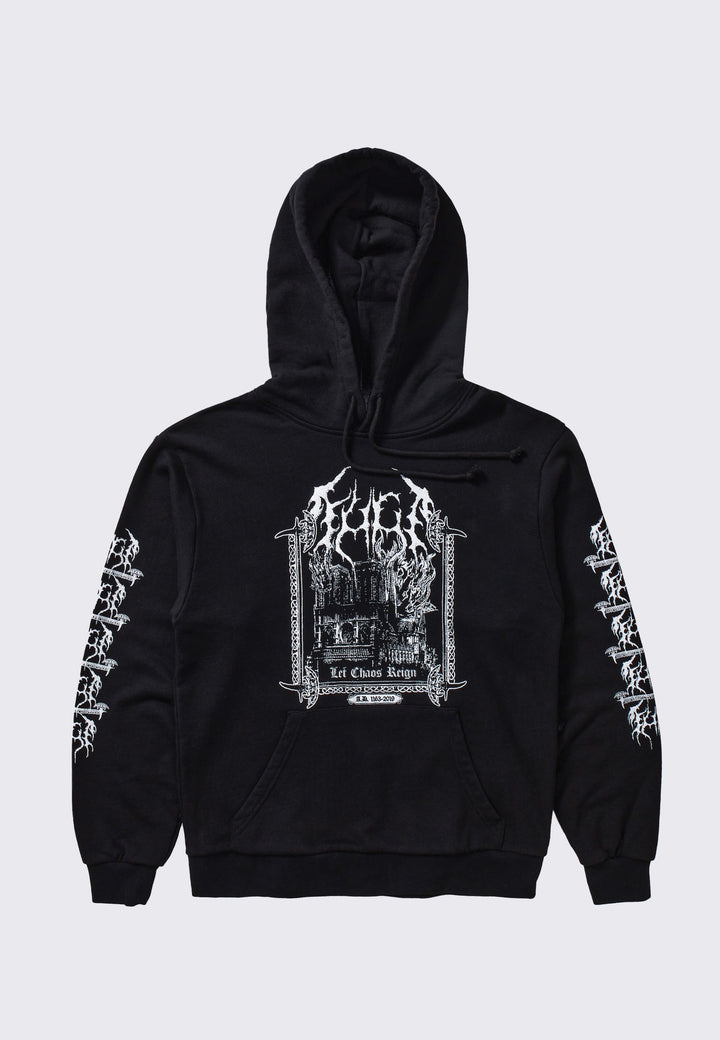 Let Chaos Reign Hoodie - Black