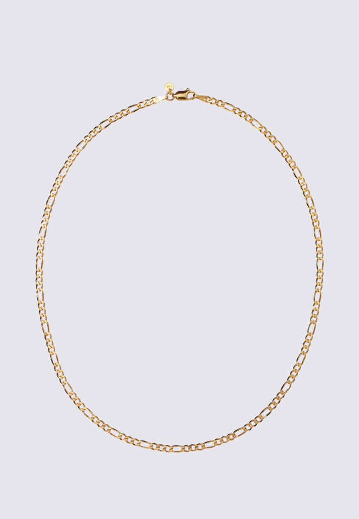 Figaro Fine Chain Necklace - Gold