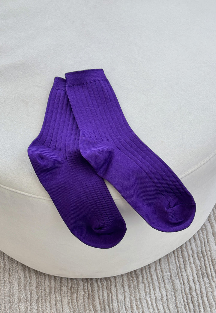Her Socks - Eggplant