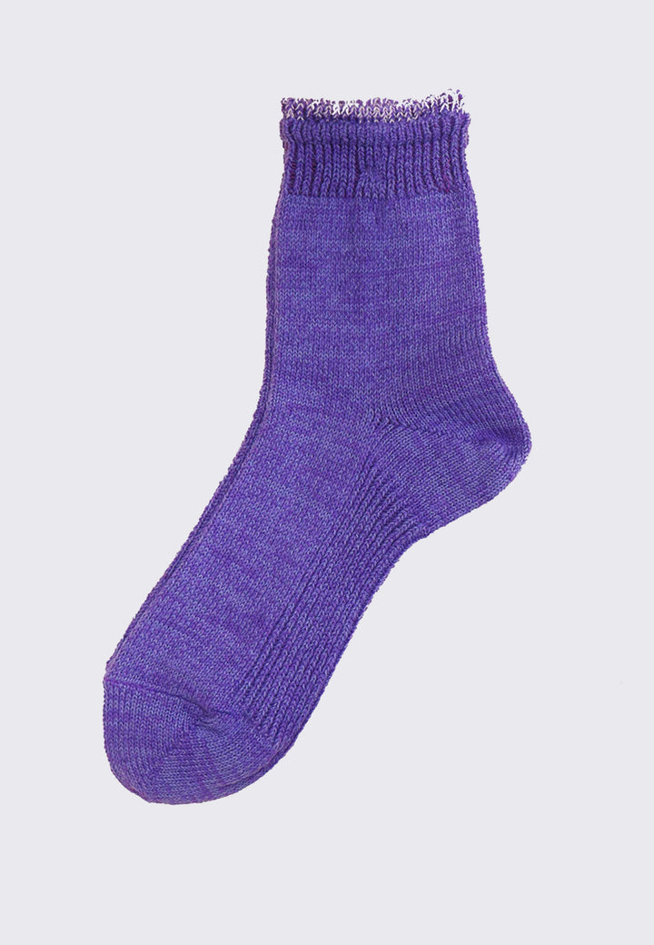 Organic Flat Knitting Top Switching - Purple