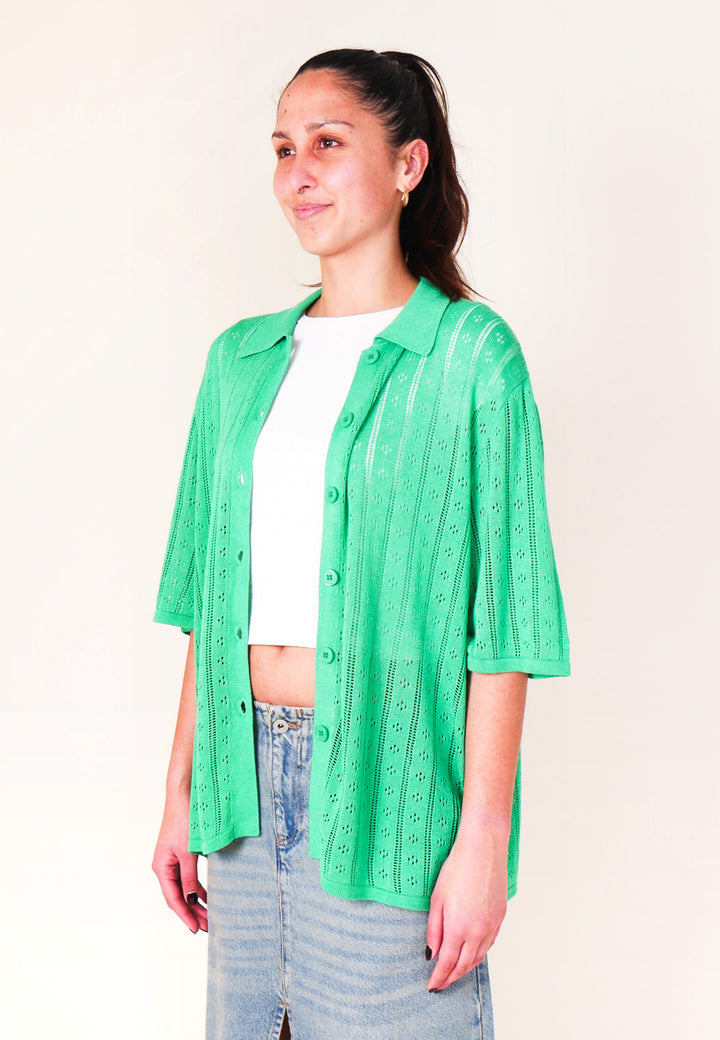 Milan Knit Shirt - Grass