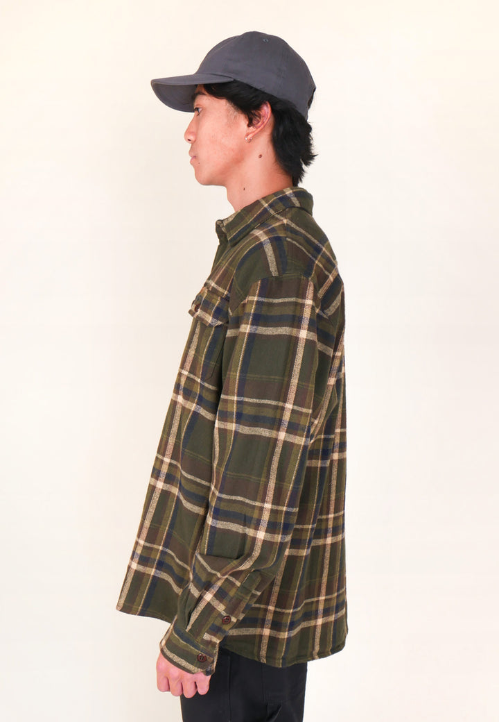Trailer Check Shirt - Faded Army