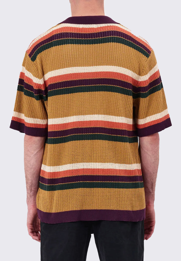 Bowler Rib Knit Shirt - Multi Stripe