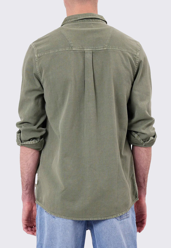 Herringbone Shirt - Faded Army