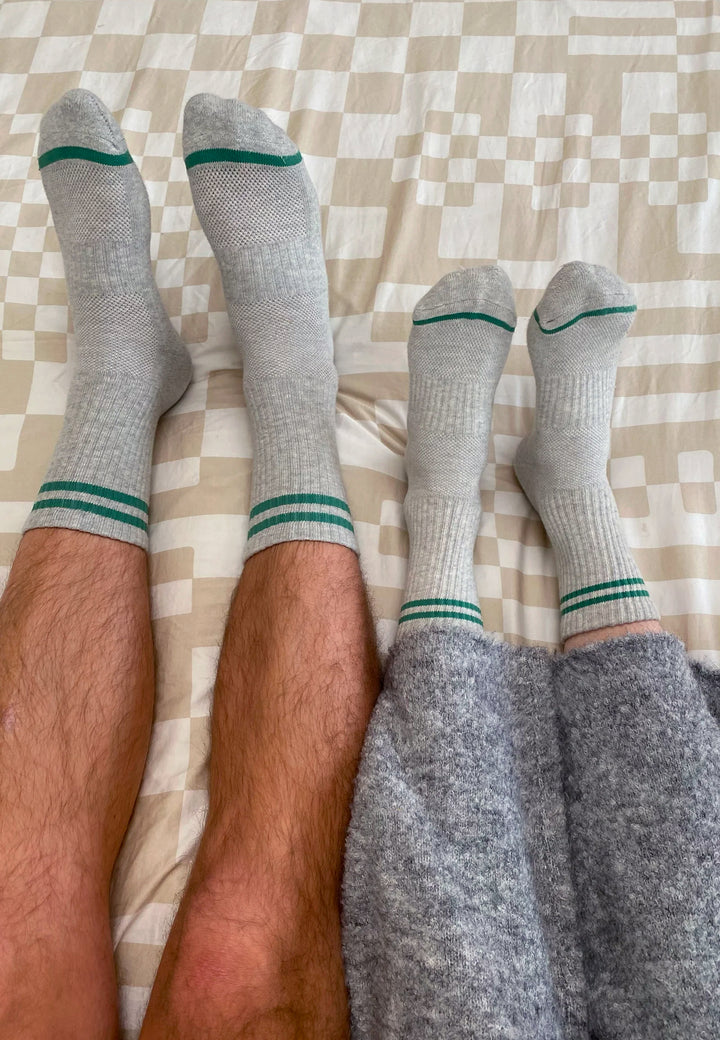 Boyfriend Mens Socks - Light Grey