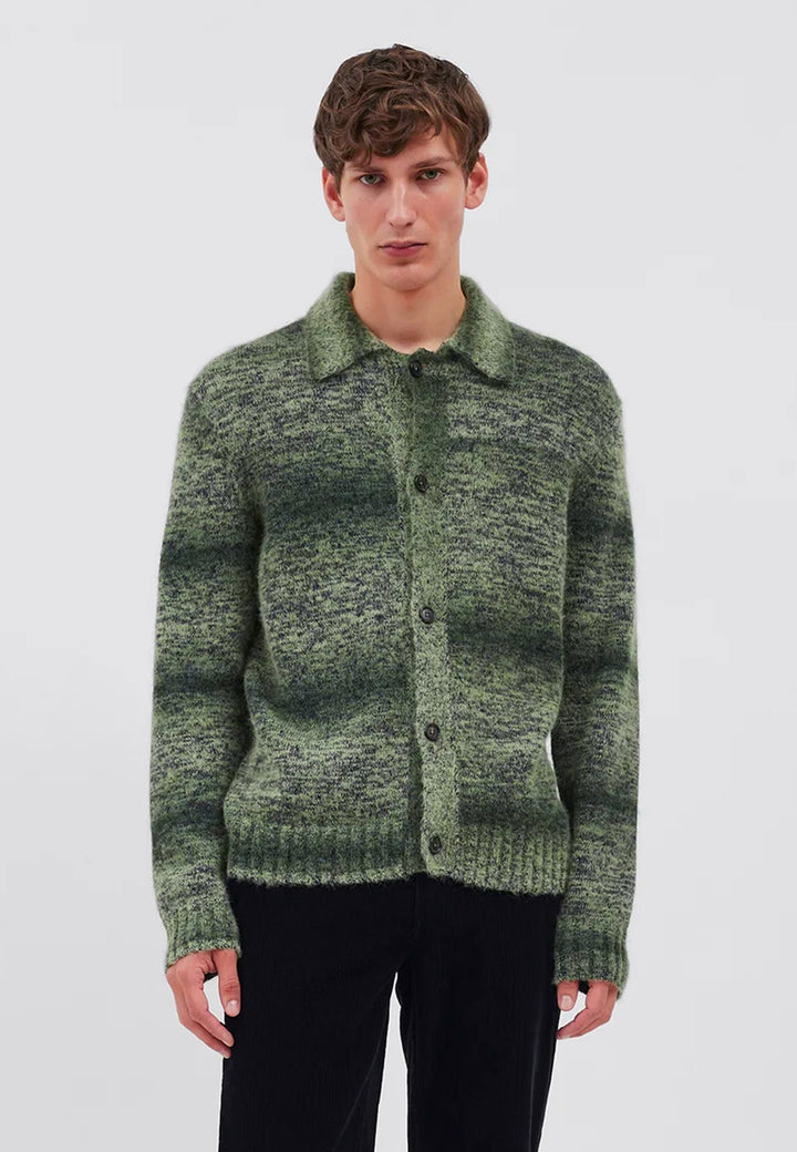 Erik Space Dye Alpaca Mohair Jacket - Army Green