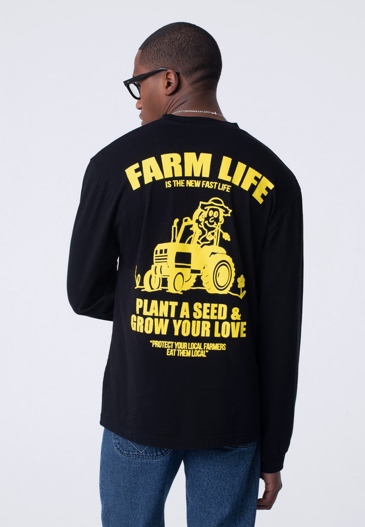 Farm Life L/S Top - Black