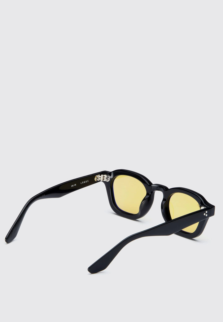 Logos Sunglasses - Black / Yellow