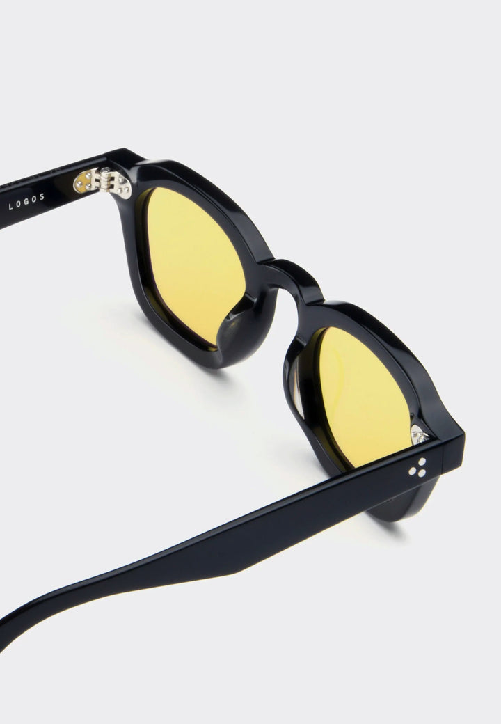 Logos Sunglasses - Black / Yellow