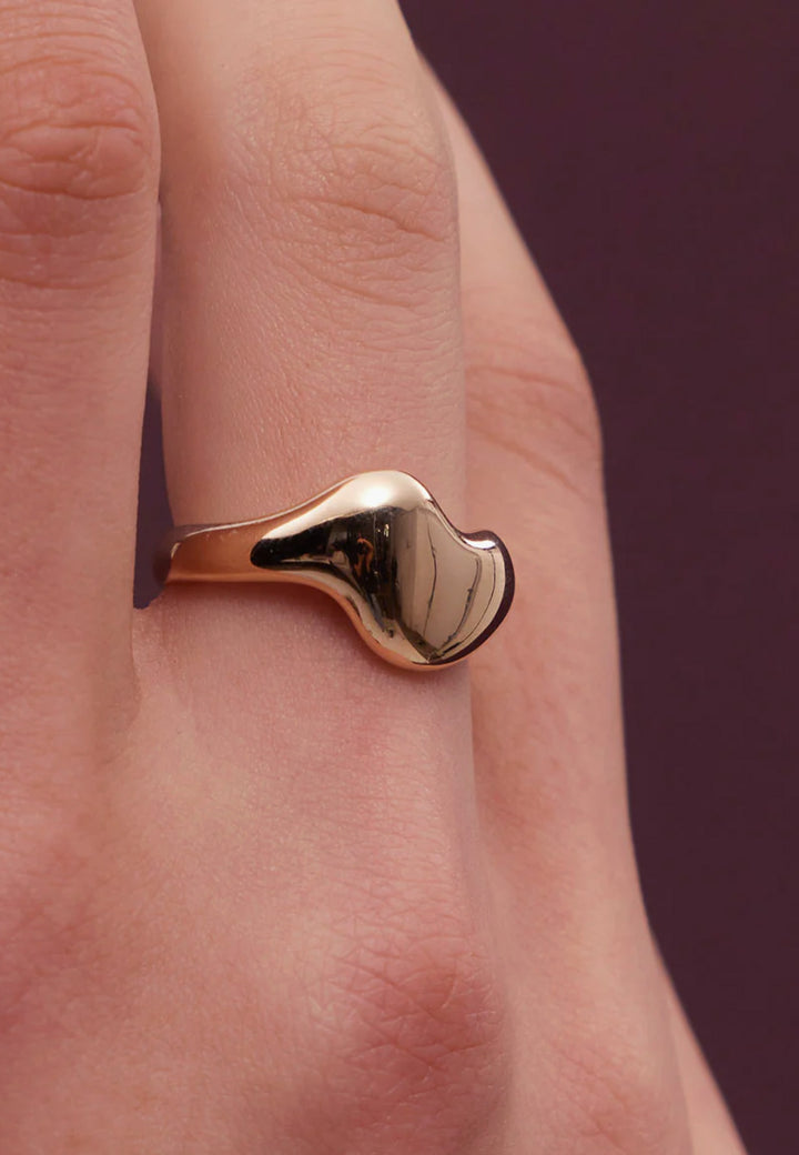 Lava Heart Band Ring