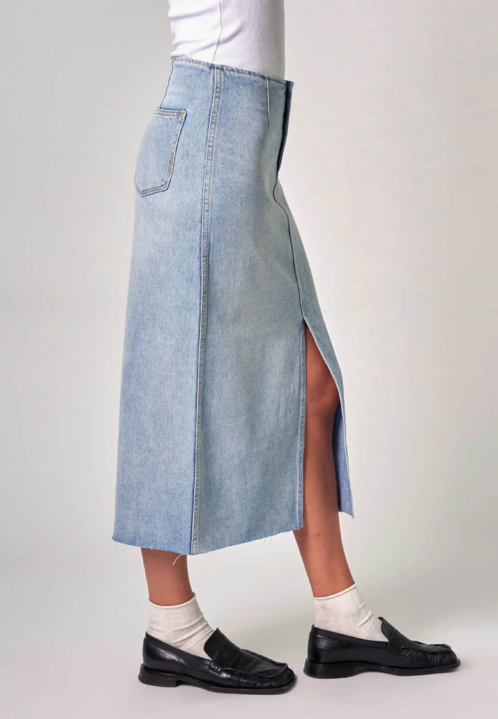 Recut Maxi Skirt - Light Vintage Indigo