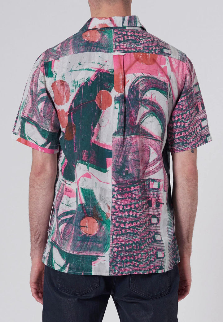 Yu Art S/S Shirt - Ash/Pink
