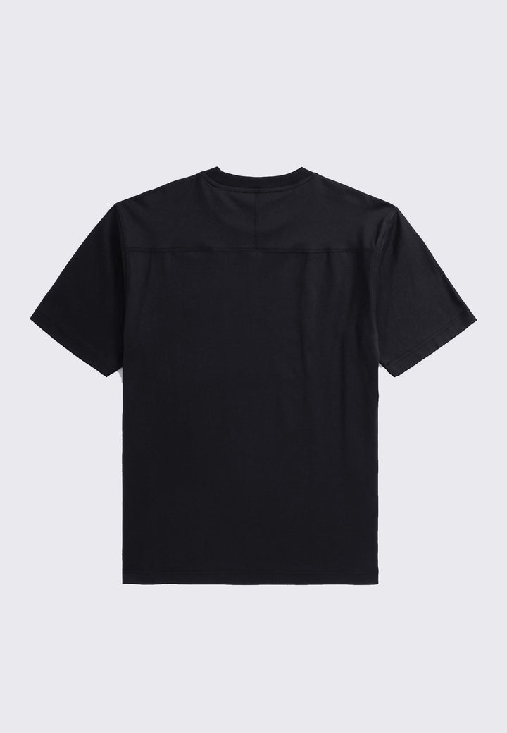Johannes Organic Chain Stitch Logo T-Shirt - Dark Navy
