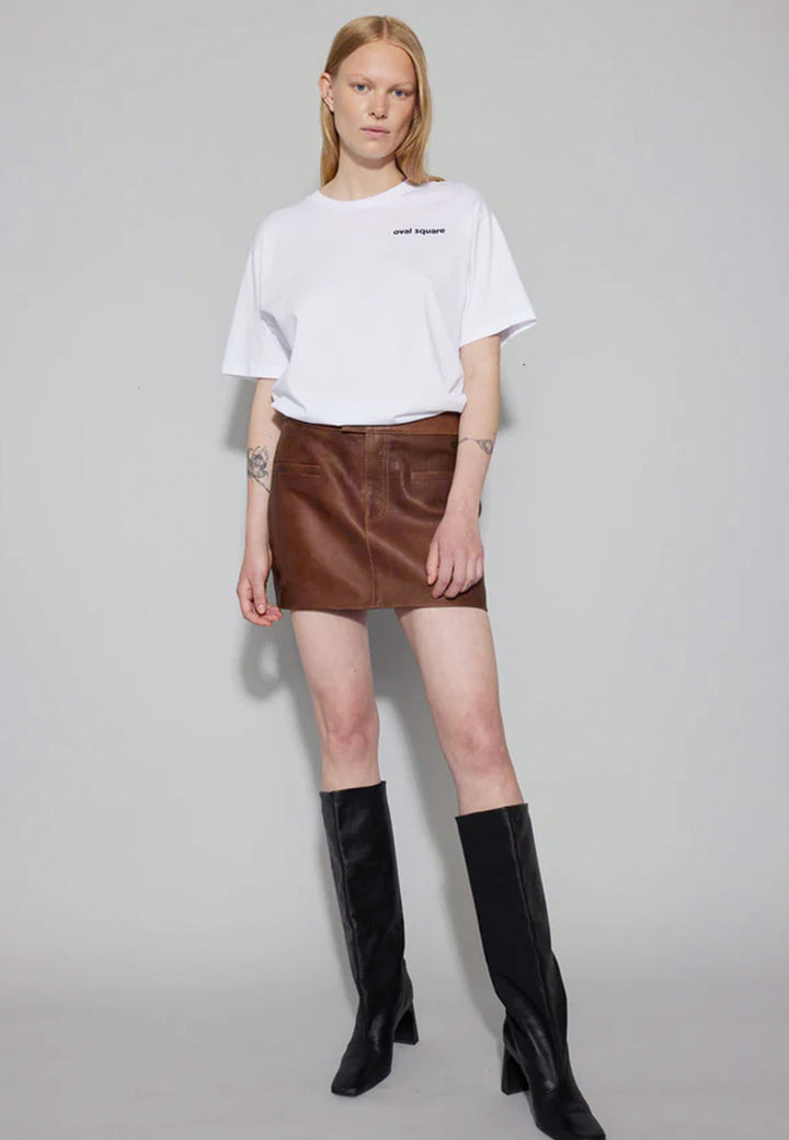 Rocky Leather Skirt - Used Brown