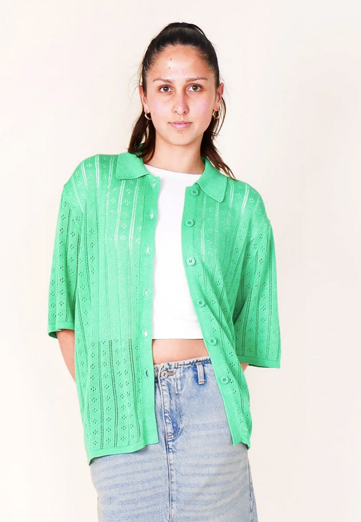 Milan Knit Shirt - Grass