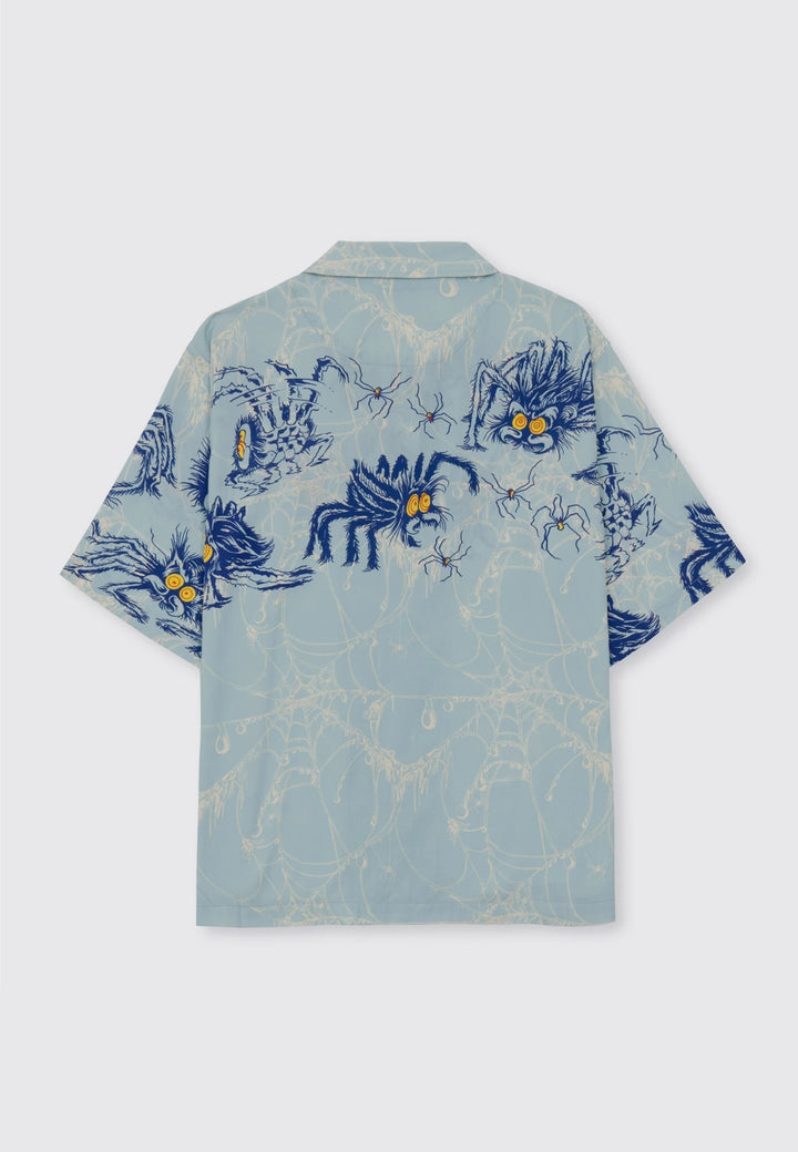 Horfee Spiders Rayon Shirt - light blue