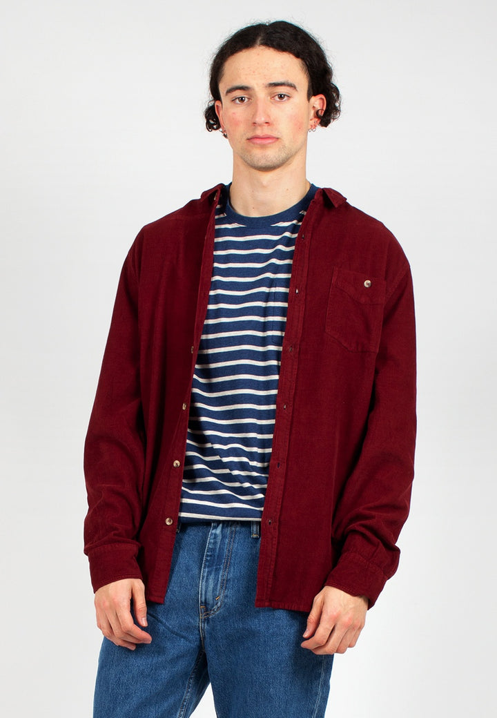 Rollas | Men At Work Cord Shirt - red earth | Good As Gold, NZ