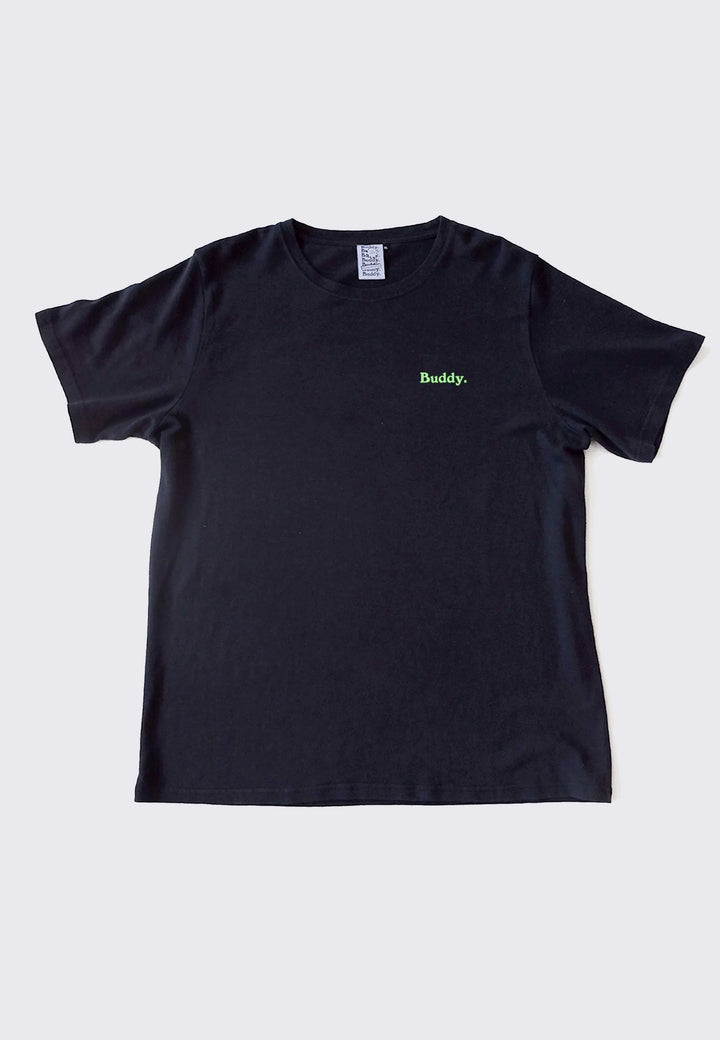 Embroidered Classic Hemp T-Shirt - black/green