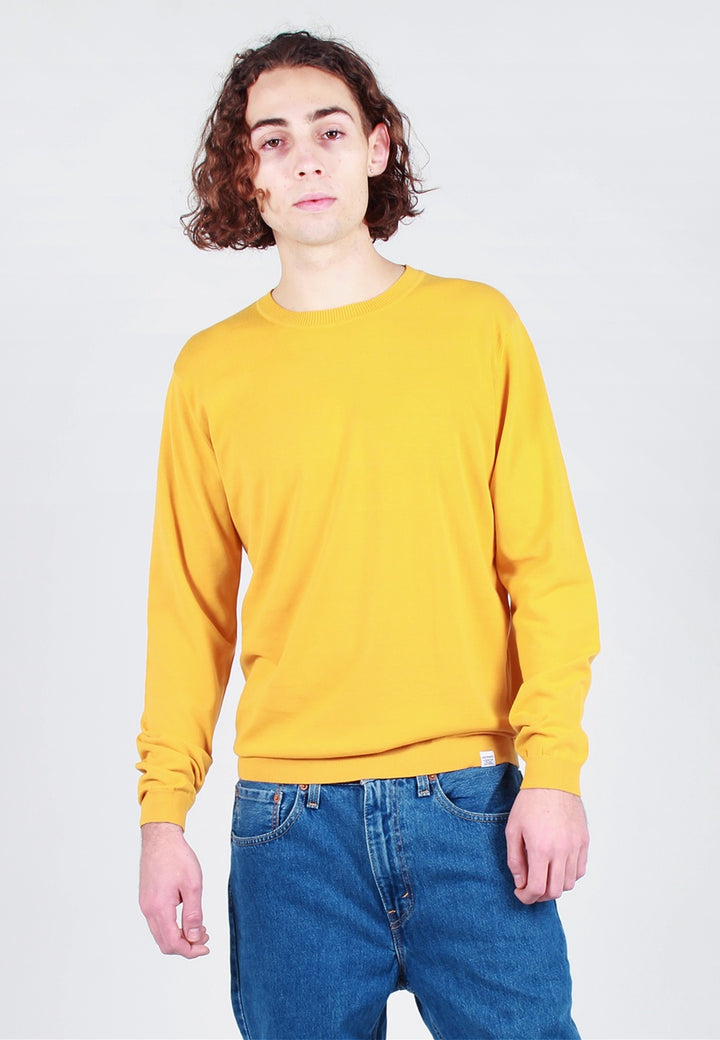 Norse Projects Sigfred Dry Cotton Knit Sweater - sunrise yellow - Good As Gold