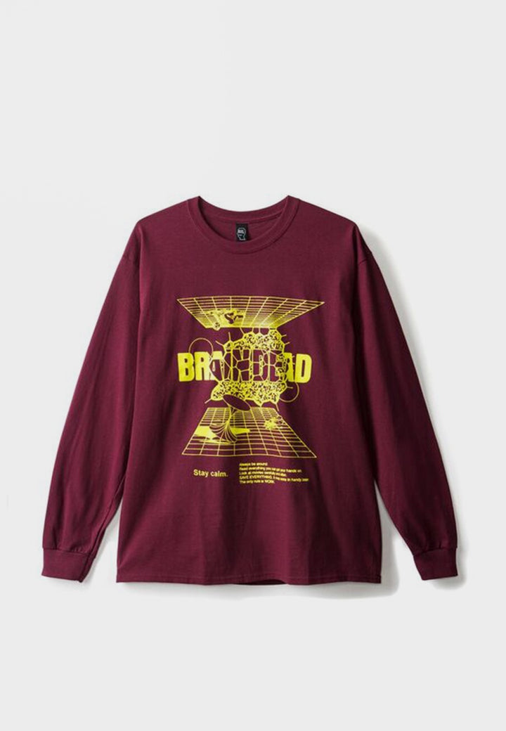 Orbit Long Sleeve T-Shirt - burgundy