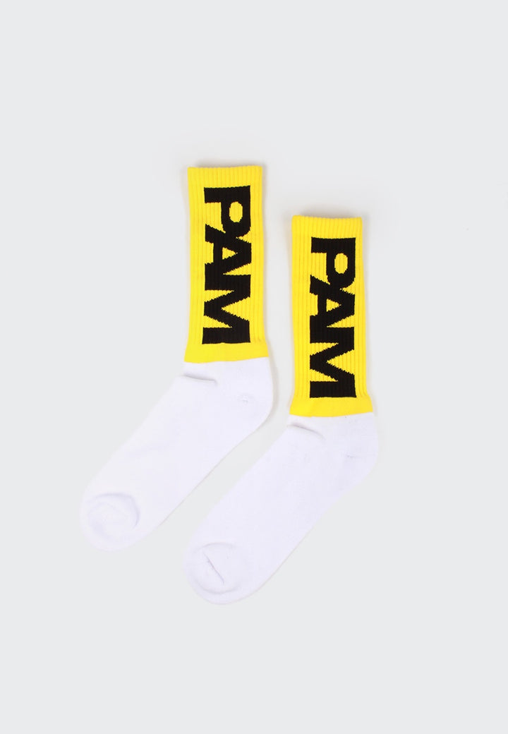 Perks and Mini P.A.M SL Sport Socks - yellow/white — Good as Gold