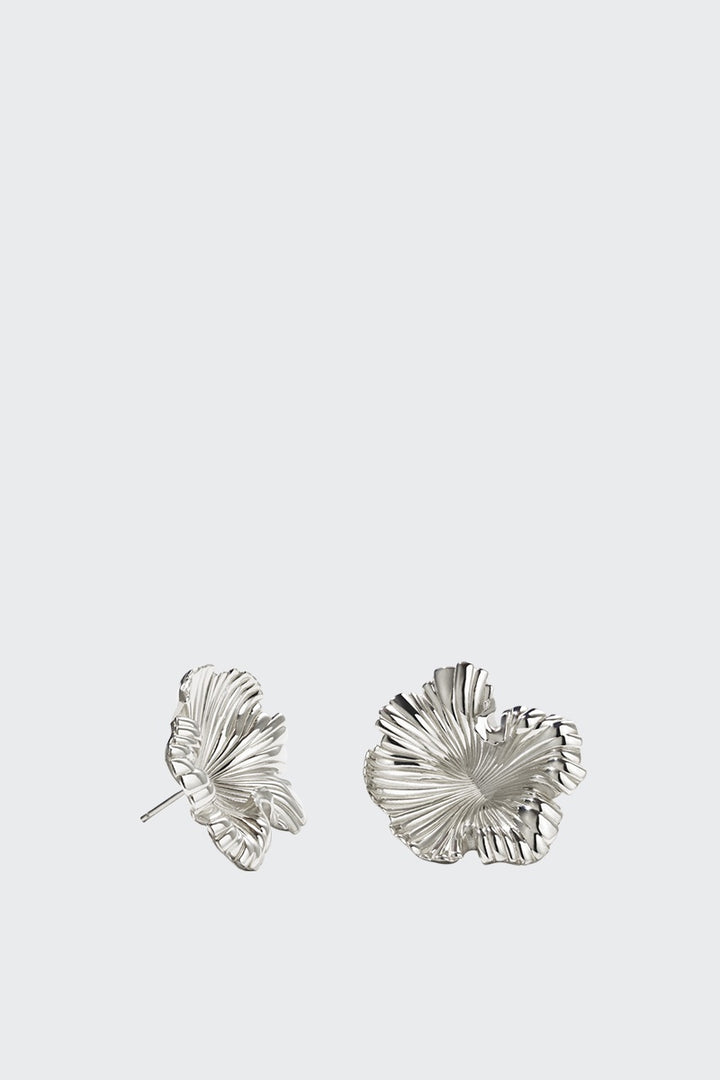 Meadowlark Small Coral Earrings - silver