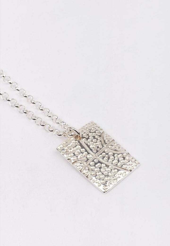 27Mollys Square Dot BBall Pendant Necklace - silver | GOOD AS GOLD | NZ