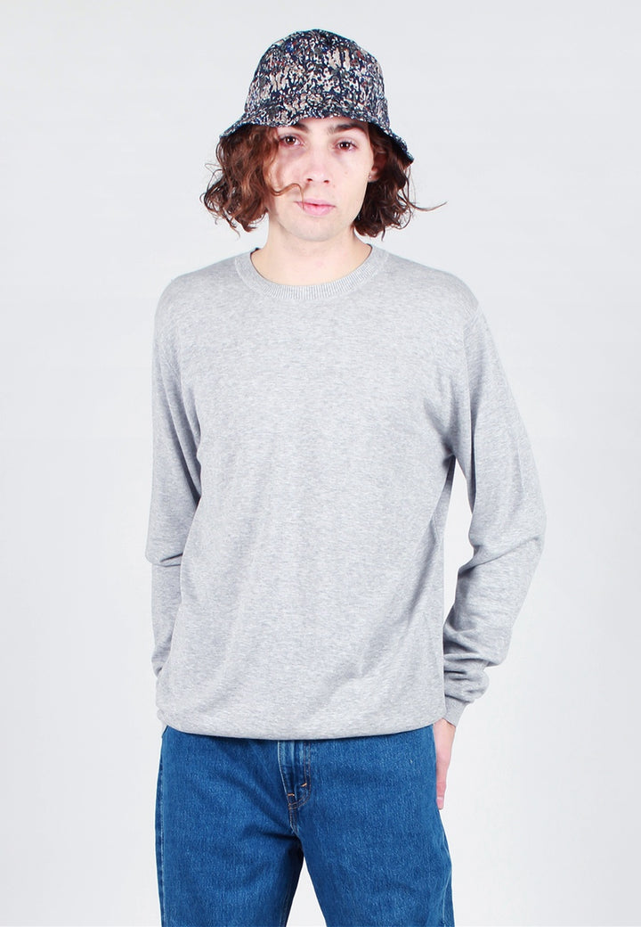 Norse Projects Sigfred Dry Cotton Knit Sweater - light grey melange - Good As Gold