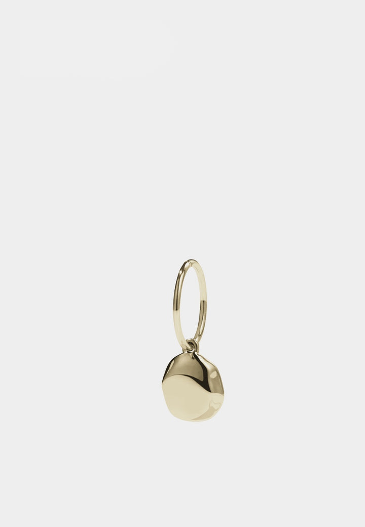 Meadowlark Pebble Endless Hoop Single Earring - gold