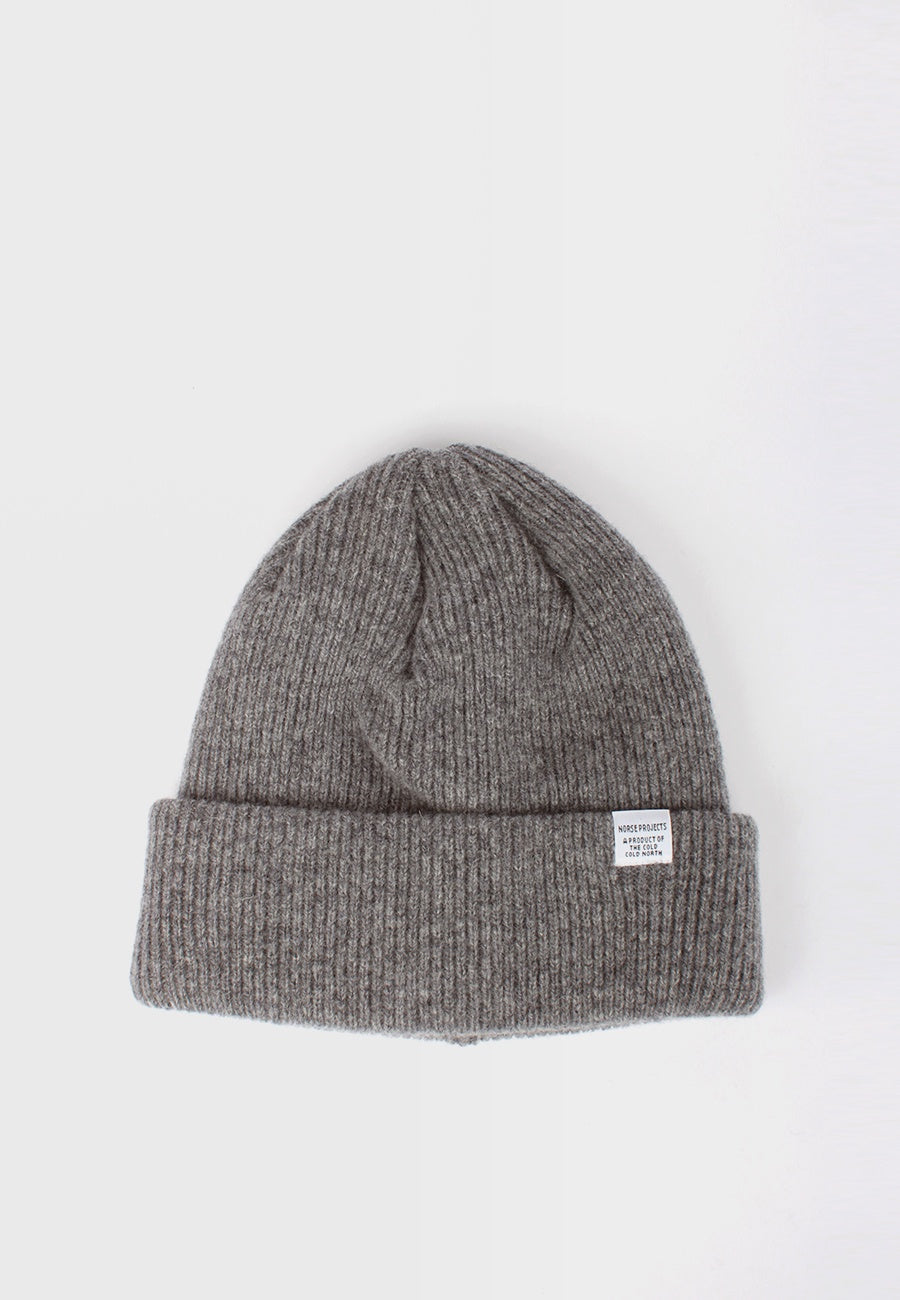 Norse Projects Norse Beanie - light grey melange - Good As Gold