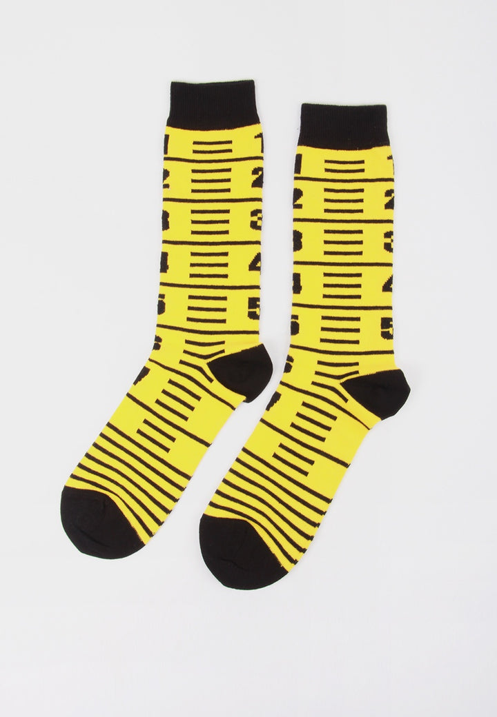 Measuretape Socks - yellow tape