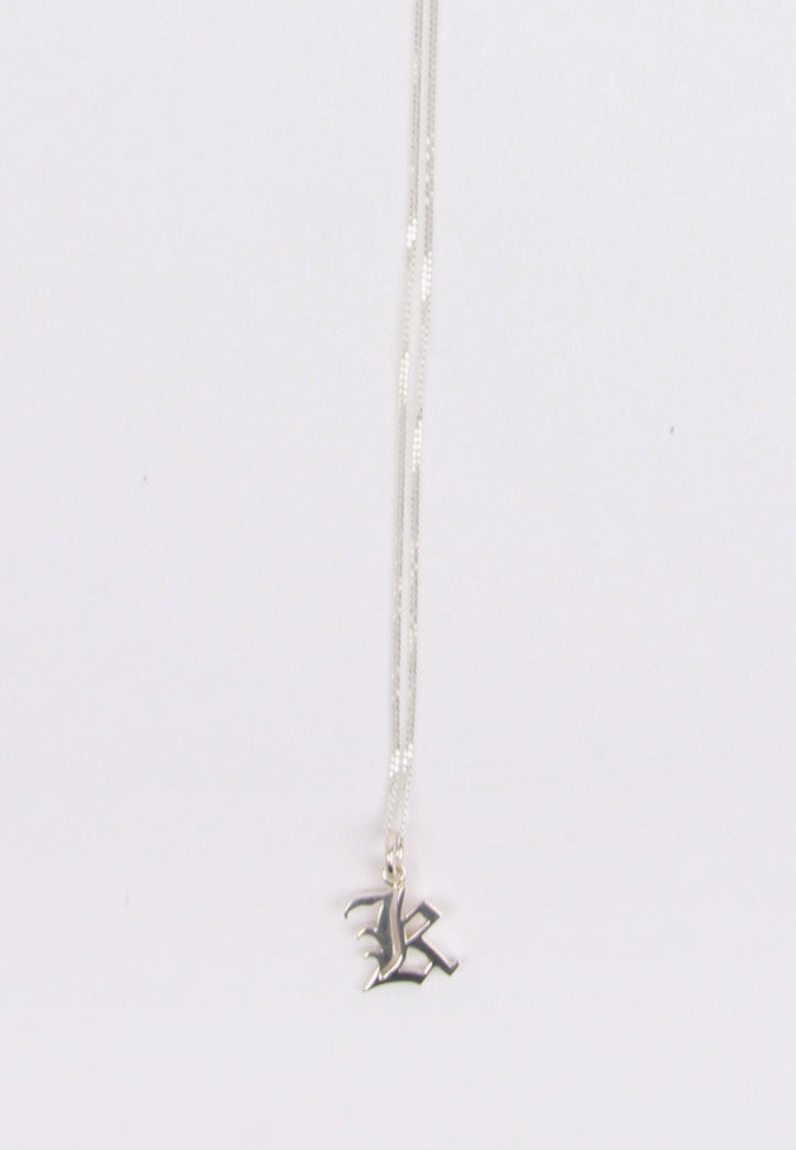 Petite Capital Letter Necklace - silver K