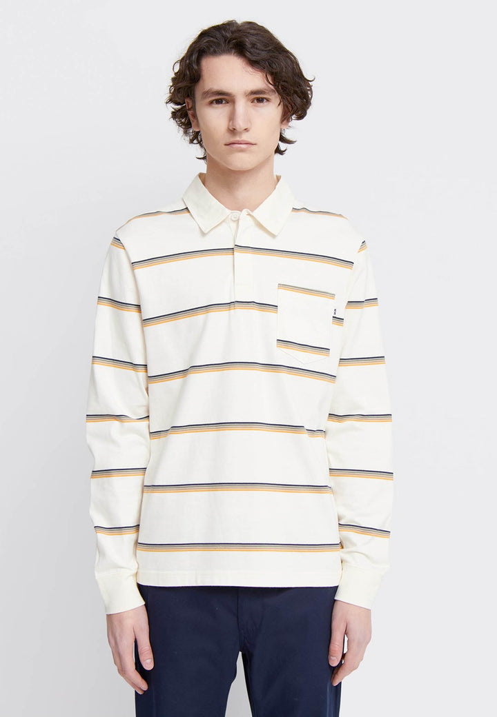 Beck Polo Long Sleeve - off white stripes