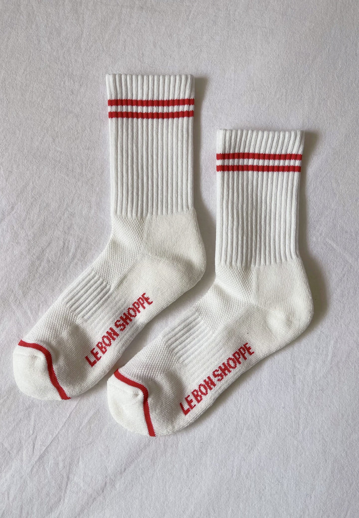 Boyfriend Socks - clean white