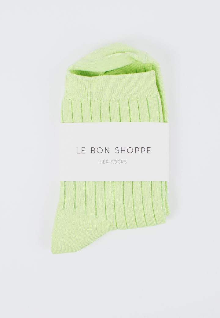 Le Bon Shoppe | Her Socks Solid - Lime | Good As Gold, NZ