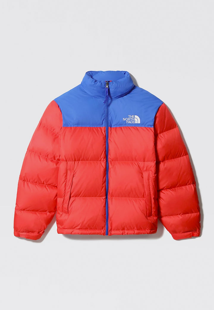 1996 Retro Nuptse Jacket - horizon red/TNF blue