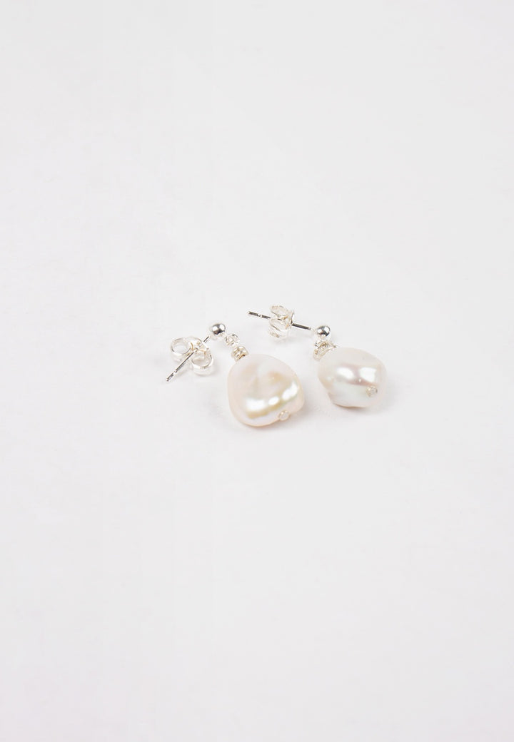 Daily Studs - Silver 12mm Pearl