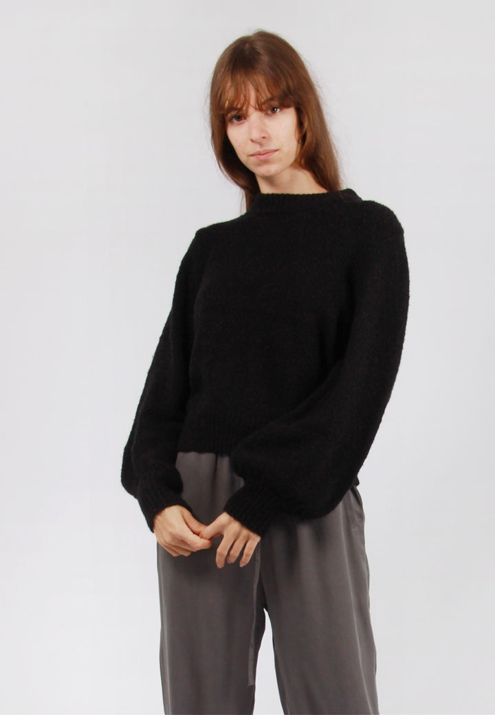 Rollas Gigi Knit Sweater - black | GOOD AS GOLD | NZ