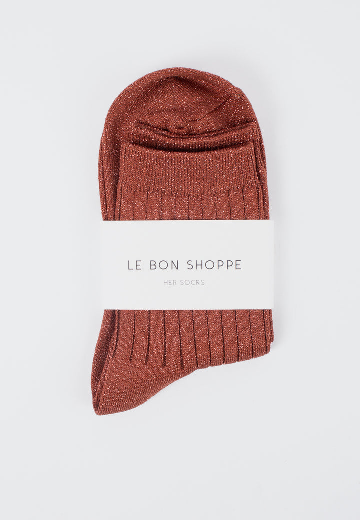 Le Bon Shoppe | Her Socks Lurex - Bronze | Good As Gold, NZ