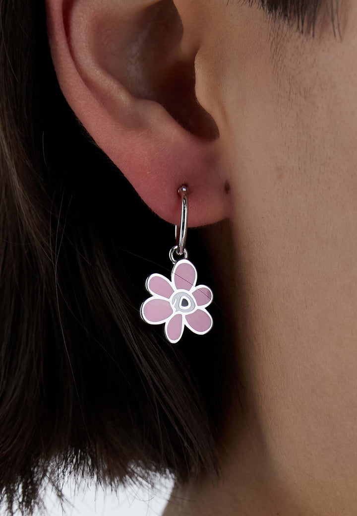 Gesture Earring - Pink Carnation