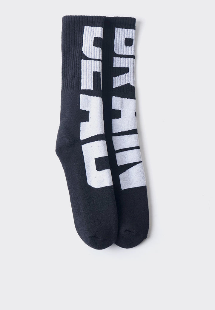 Vertical Type Sock - black/white