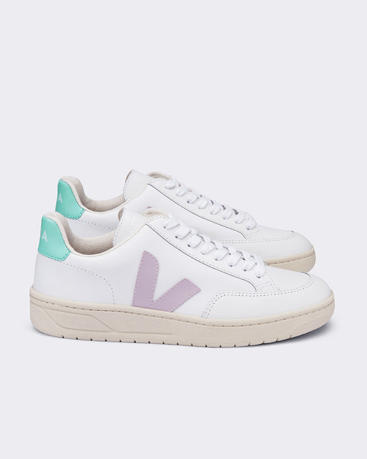 V12 Leather - extra white/parme/turquoise
