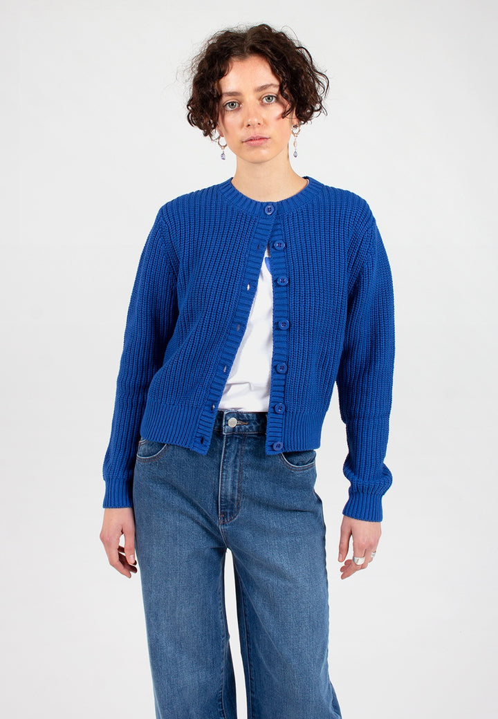 Rollas | Sailor Cardigan - french blue | Good As Gold, NZ